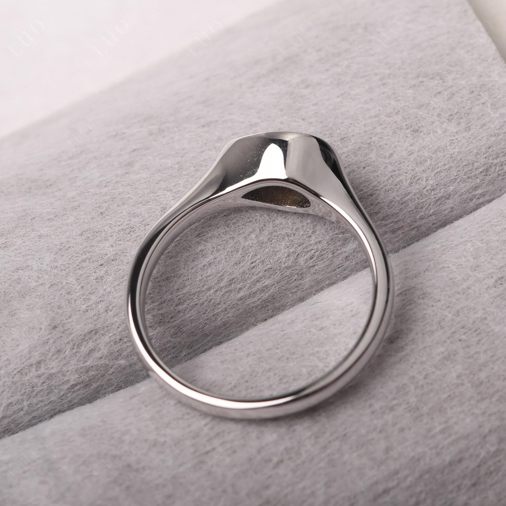 Horizontal Pear Smoky Quartz Engagement Ring - LUO Jewelry
