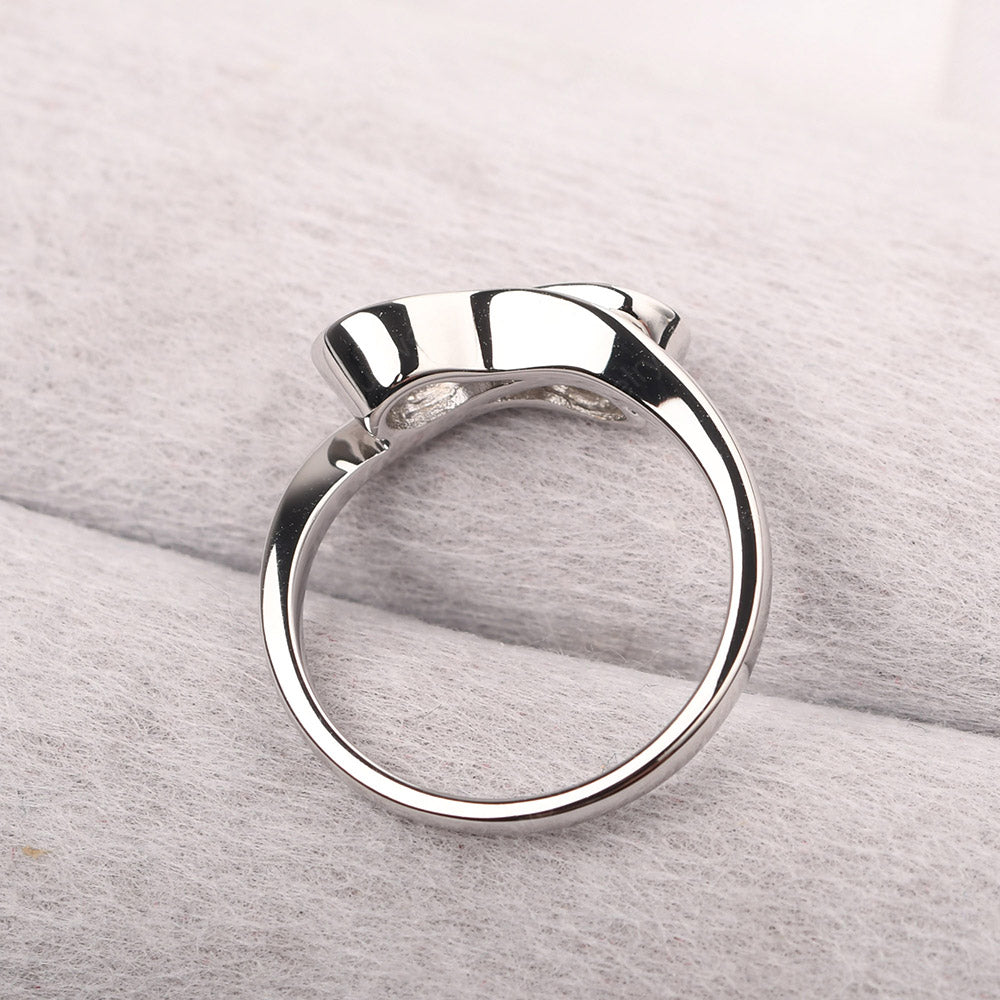 Cubic Zirconia And Cubic Zirconia Ring Double Stone Engagement Ring - LUO Jewelry