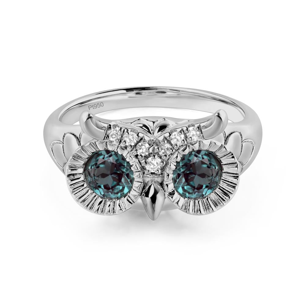 Alexandrite Owl Ring - LUO Jewelry #metal_platinum
