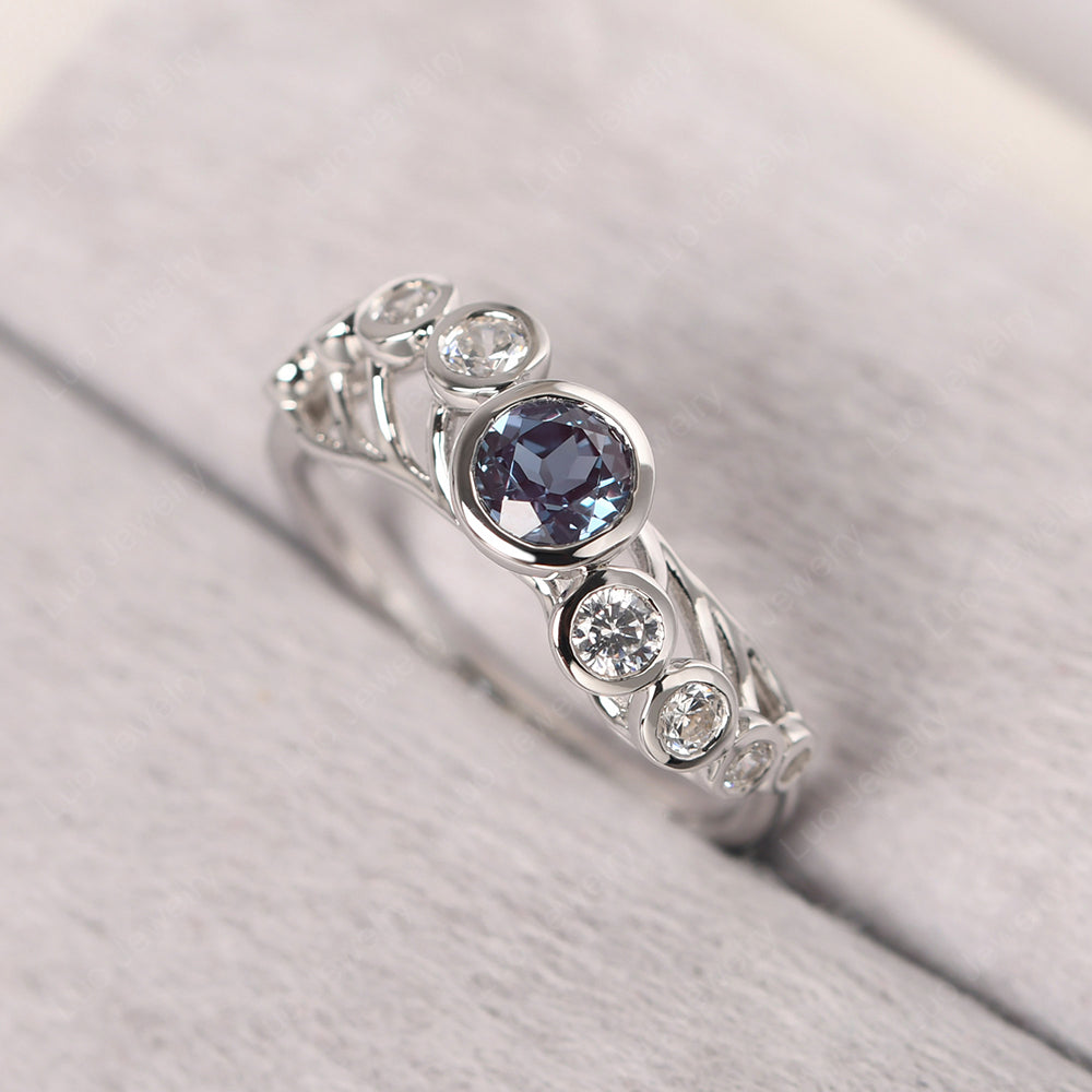 Twisted Multi Stone Alexandrite Ring - LUO Jewelry