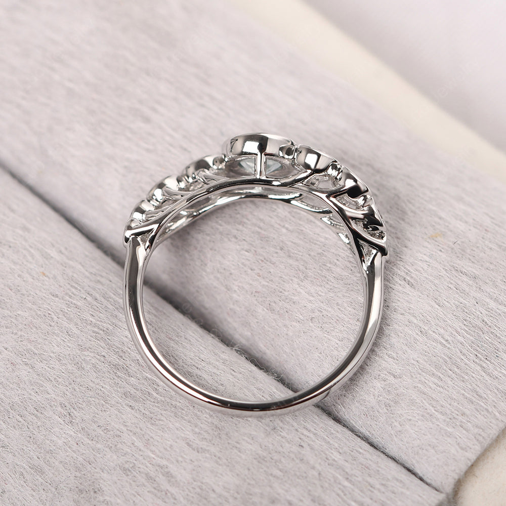 Twisted Multi Stone Aquamarine Ring - LUO Jewelry