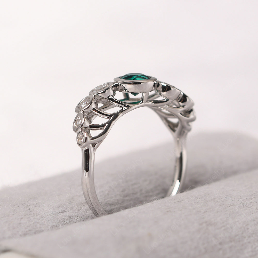 Twisted Multi Stone Emerald Ring - LUO Jewelry