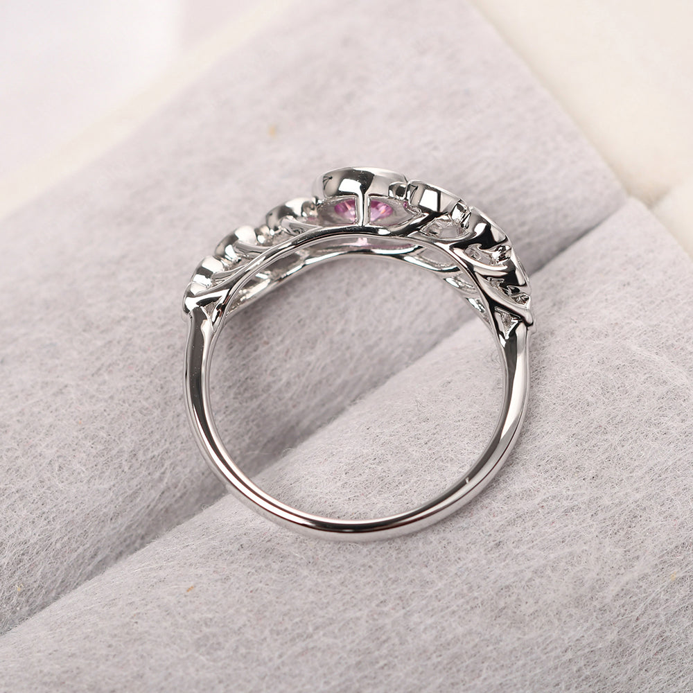 Twisted Multi Stone Pink Sapphire Ring - LUO Jewelry