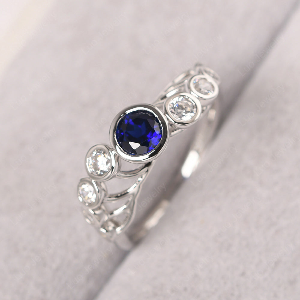 Twisted Multi Stone Sapphire Ring - LUO Jewelry