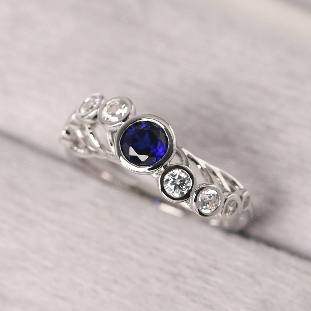 Twisted Multi Stone Sapphire Ring - LUO Jewelry