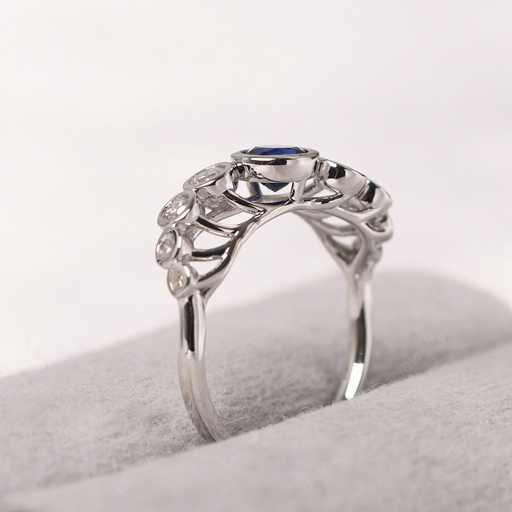 Twisted Multi Stone Sapphire Ring - LUO Jewelry