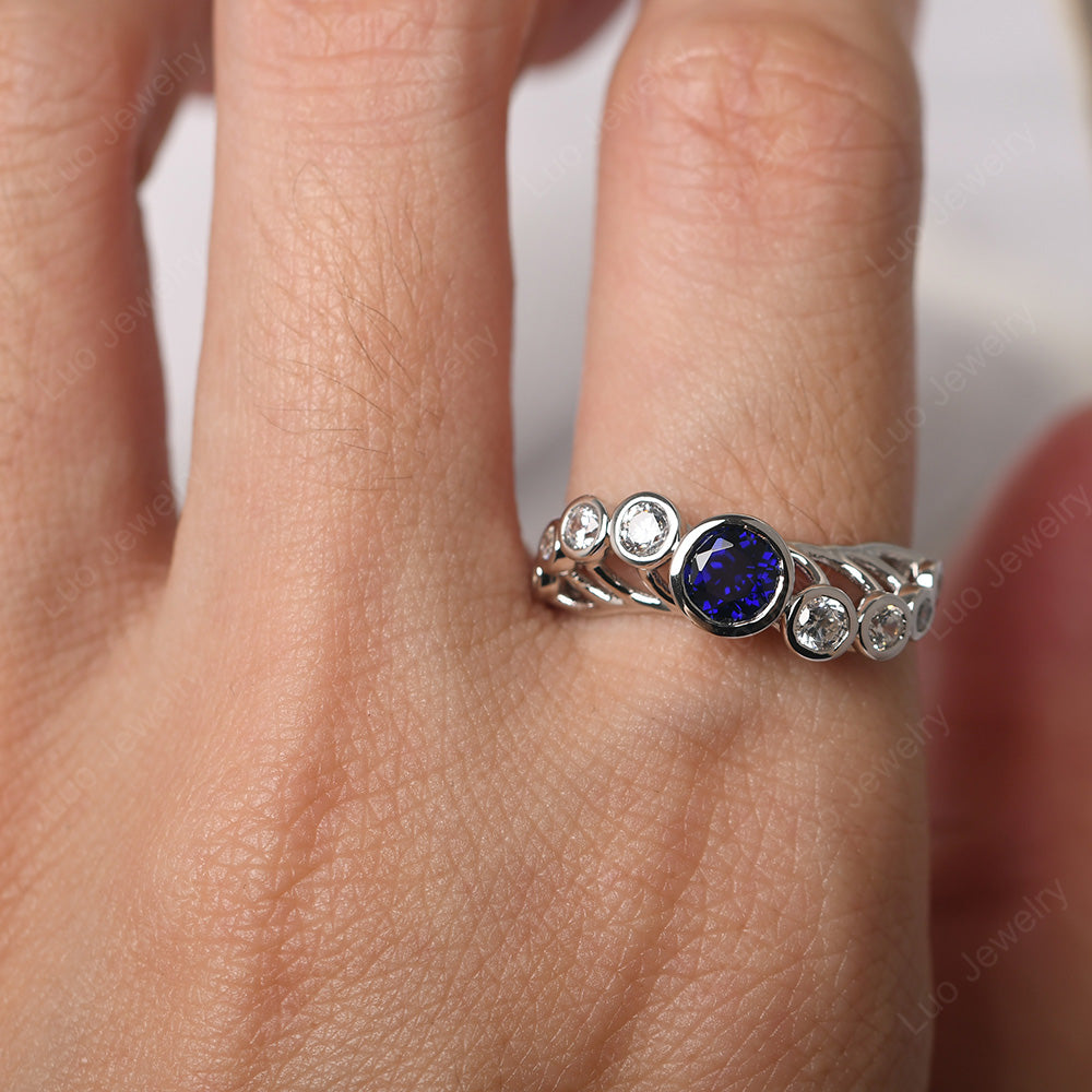 Twisted Multi Stone Sapphire Ring - LUO Jewelry