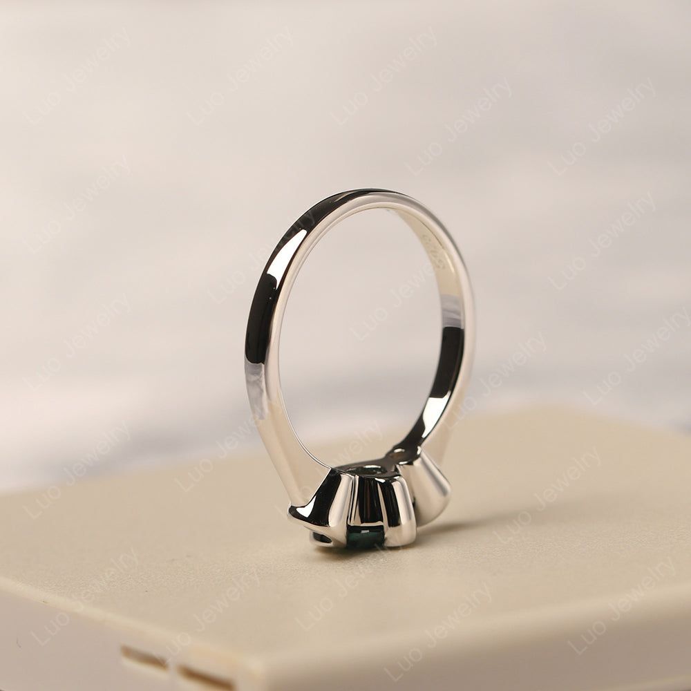 Alexandrite Vintage Bezel Set Engagement Rings - LUO Jewelry