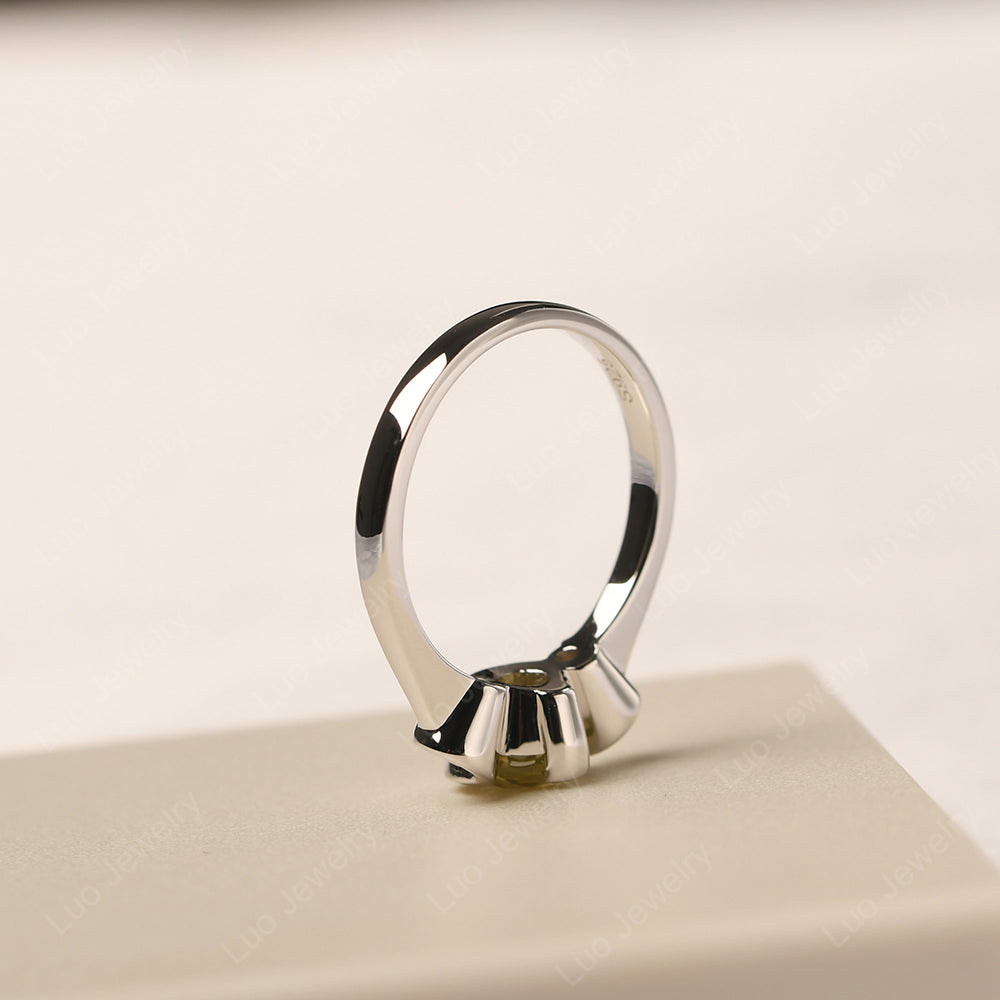 Lemon Quartz Vintage Bezel Set Engagement Rings - LUO Jewelry