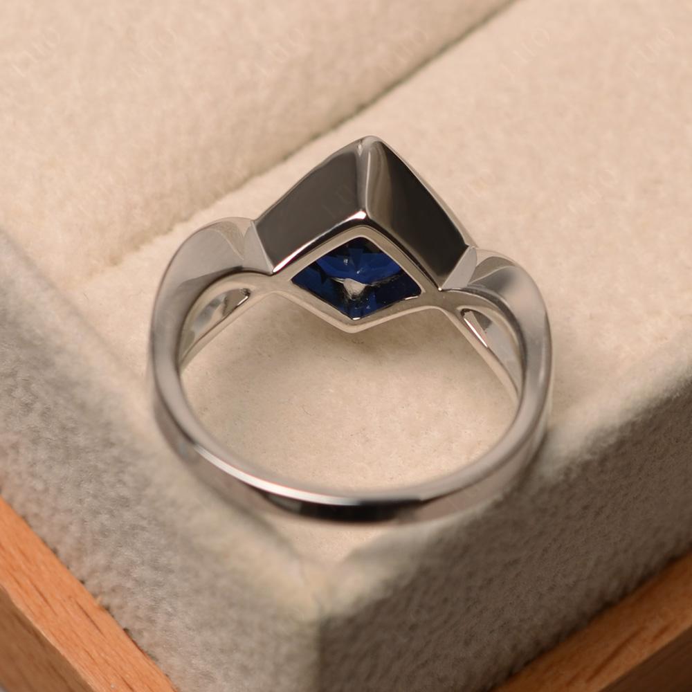 Sapphire Bezel Set Infinity Solitaire Ring - LUO Jewelry