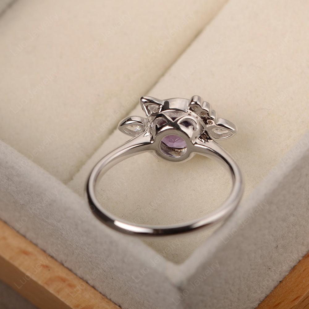 Saturn Style Amethyst Engagement Ring - LUO Jewelry