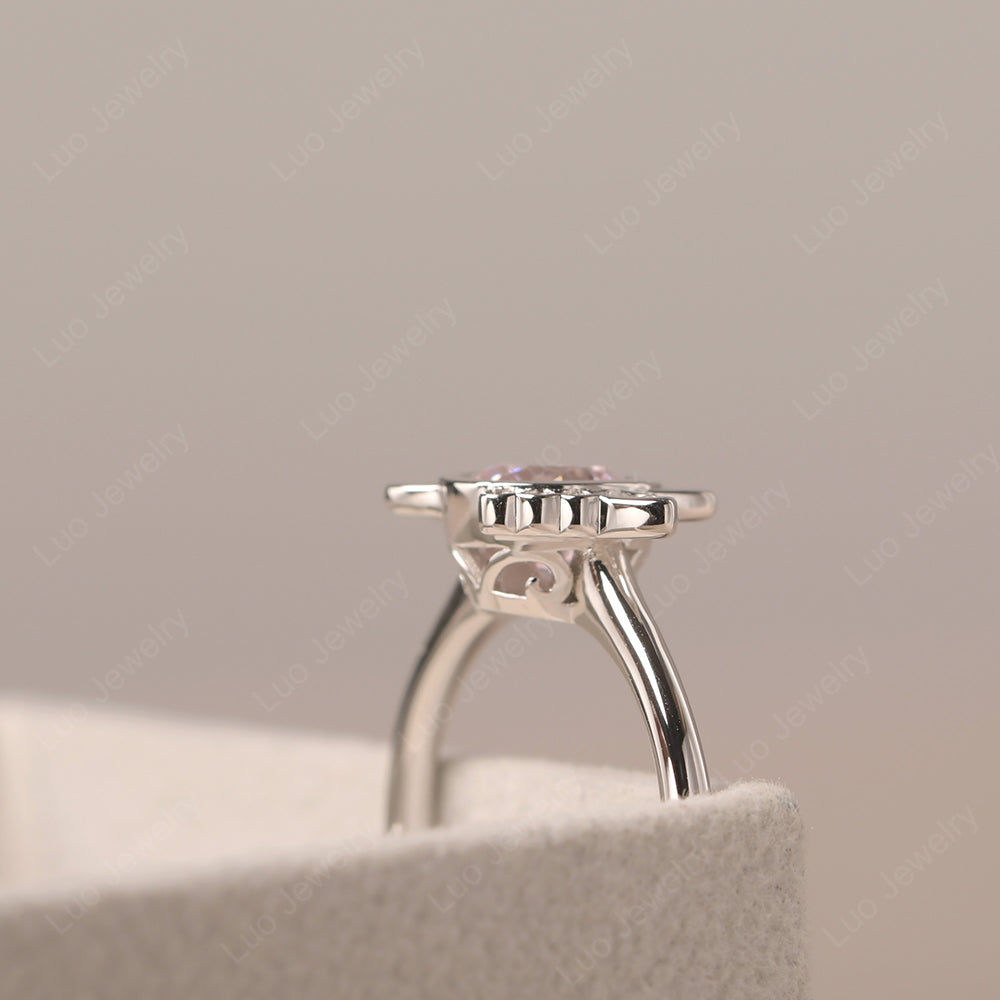 Saturn Style Cubic Zirconia Engagement Ring - LUO Jewelry