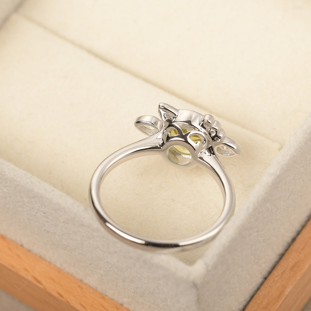 Saturn Style Lemon Quartz Engagement Ring - LUO Jewelry