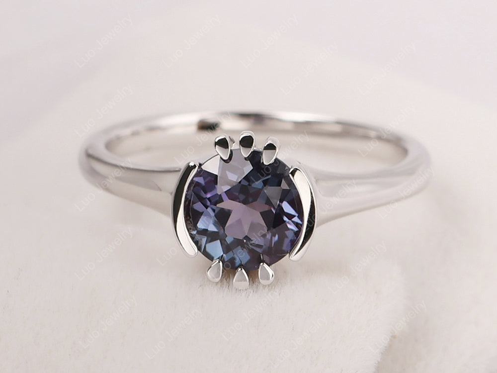 Vintage Alexandrite Solitaire Ring - LUO Jewelry