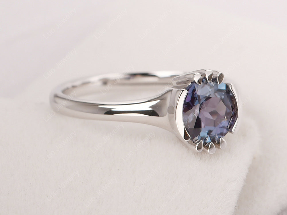 Vintage Alexandrite Solitaire Ring - LUO Jewelry