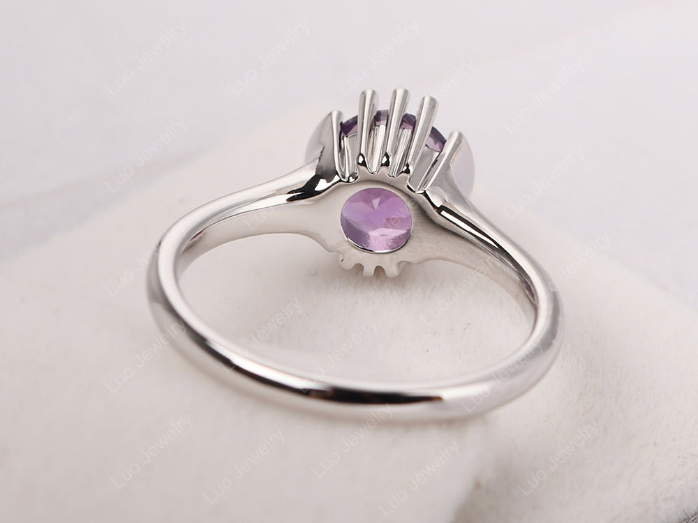 Vintage Amethyst Solitaire Ring - LUO Jewelry