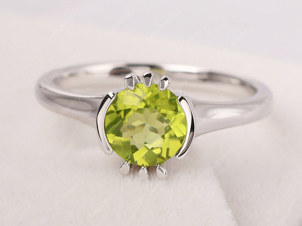 Vintage Peridot Solitaire Ring - LUO Jewelry