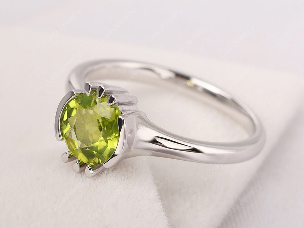 Vintage Peridot Solitaire Ring - LUO Jewelry