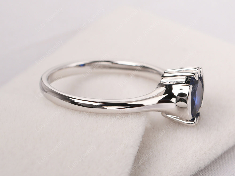 Vintage Sapphire Solitaire Ring - LUO Jewelry