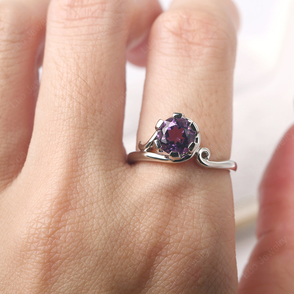 Non-traditional Amethyst Ring - LUO Jewelry