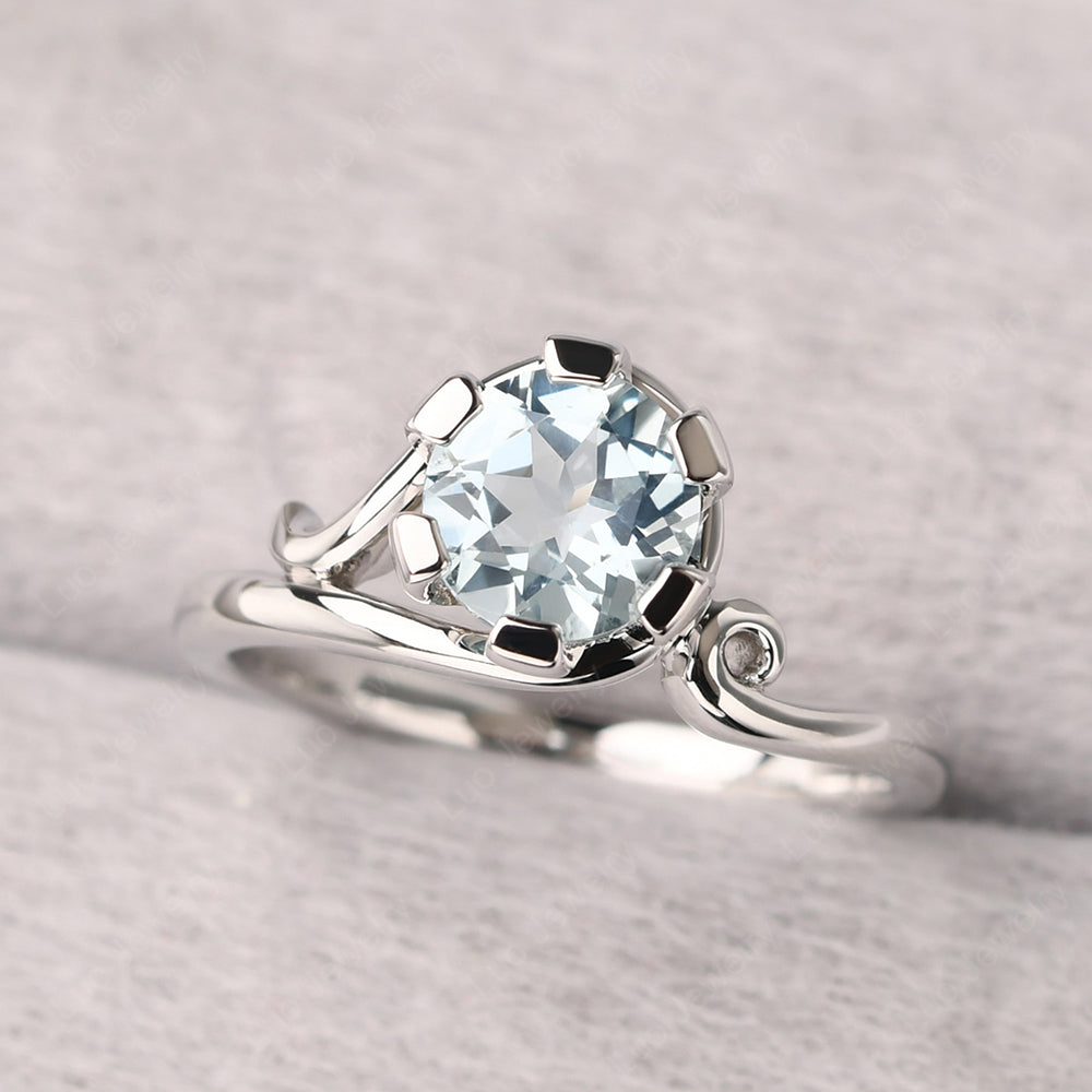 Non-traditional Aquamarine Ring - LUO Jewelry