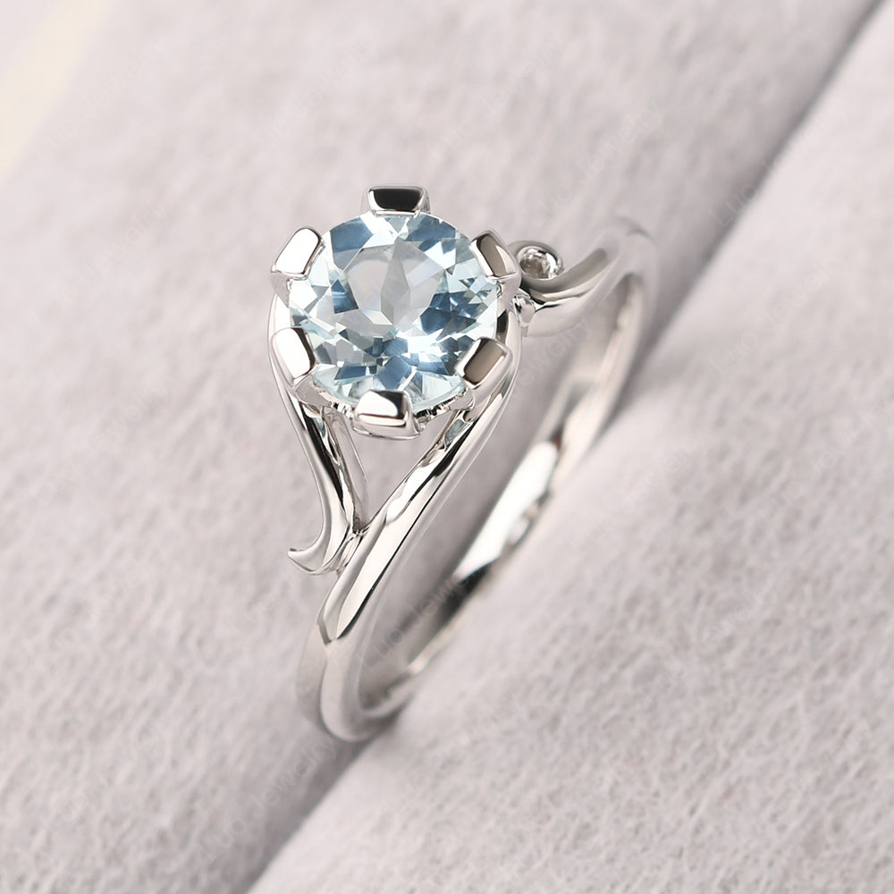 Non-traditional Aquamarine Ring - LUO Jewelry