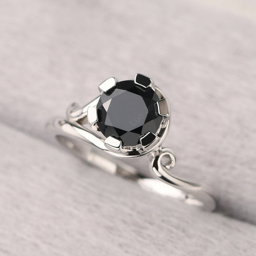 Non-traditional Black Spinel Ring - LUO Jewelry