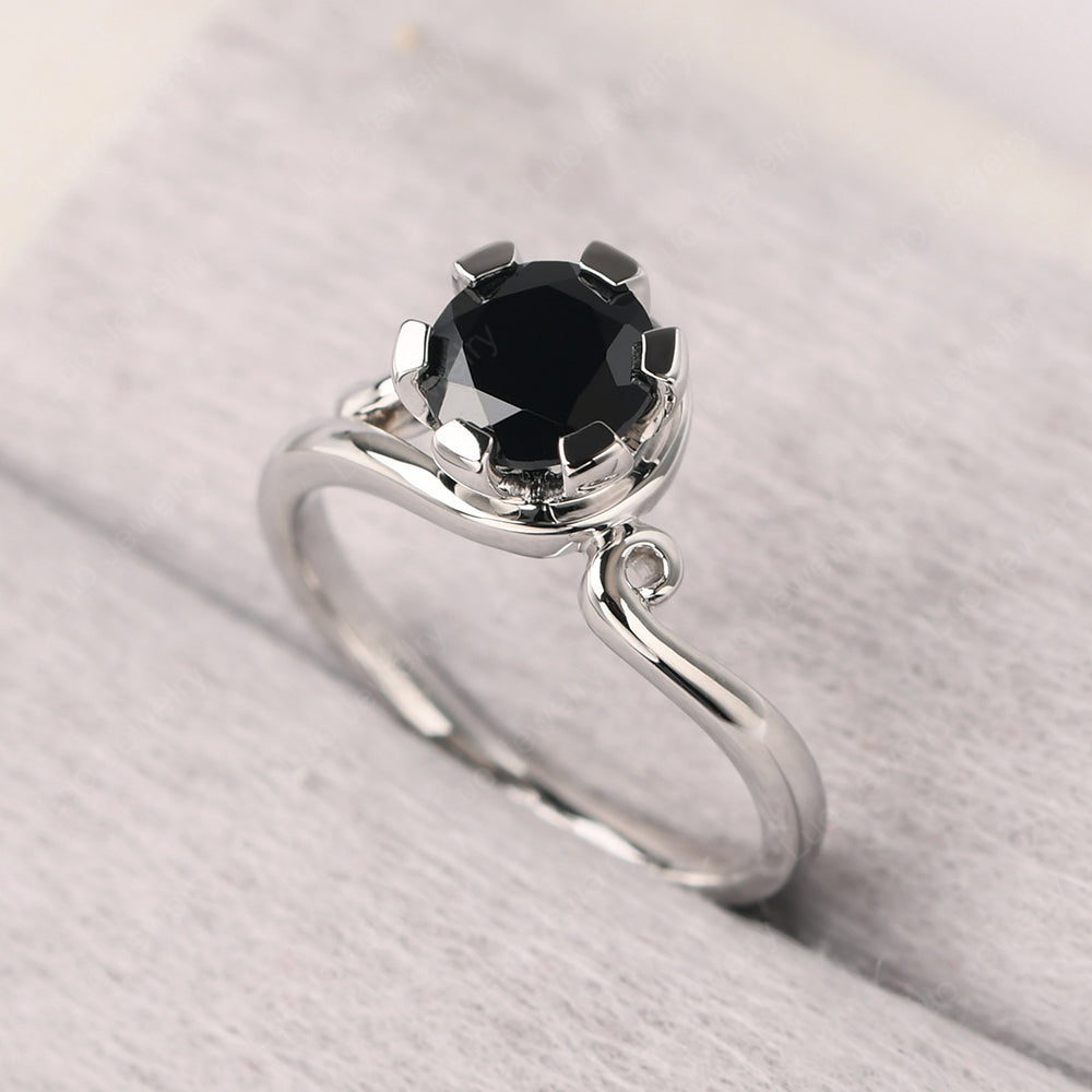 Non-traditional Black Spinel Ring - LUO Jewelry