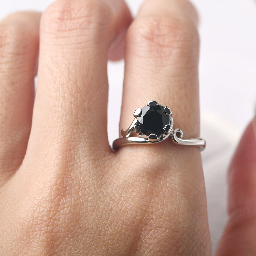 Non-traditional Black Spinel Ring - LUO Jewelry