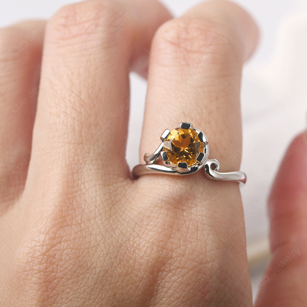 Non-traditional Citrine Ring - LUO Jewelry