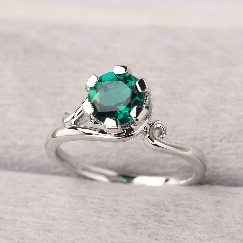 Non-traditional Emerald Ring - LUO Jewelry