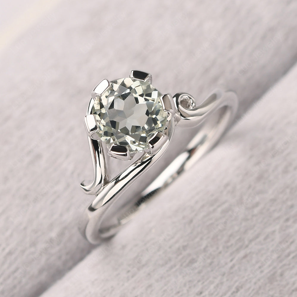 Non-traditional Green Amethyst Ring - LUO Jewelry
