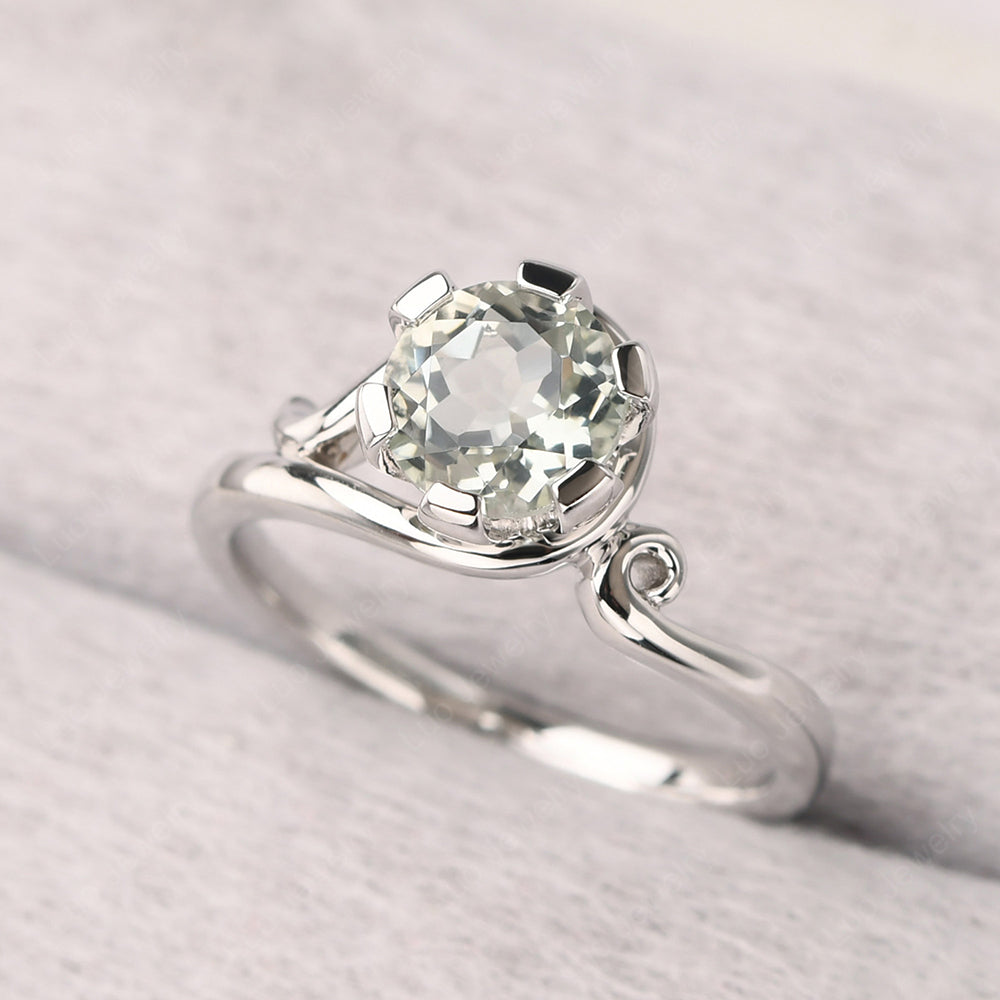 Non-traditional Green Amethyst Ring - LUO Jewelry