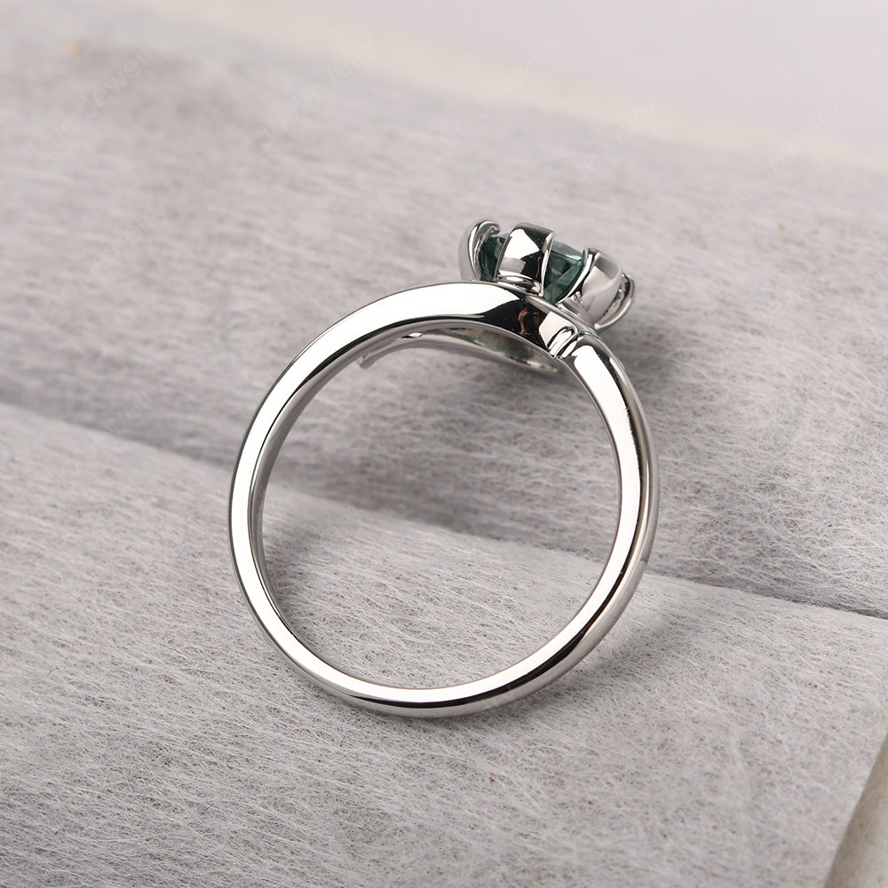 Non-traditional Green Sapphire Ring - LUO Jewelry