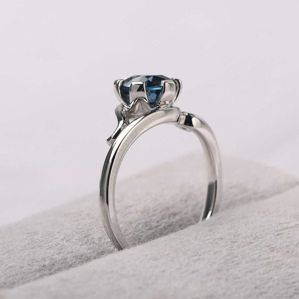 Non-traditional London Blue Topaz Ring - LUO Jewelry