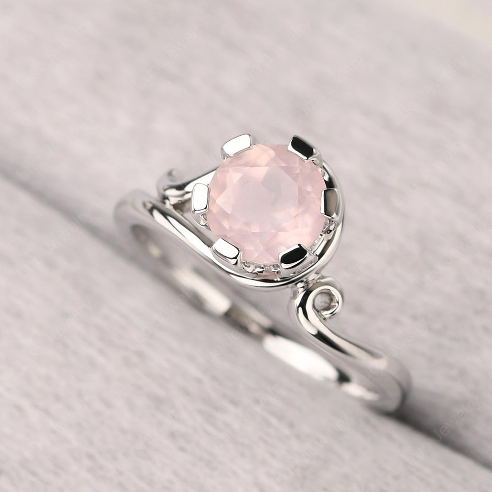 Non-traditional Rose Quartz Ring - LUO Jewelry