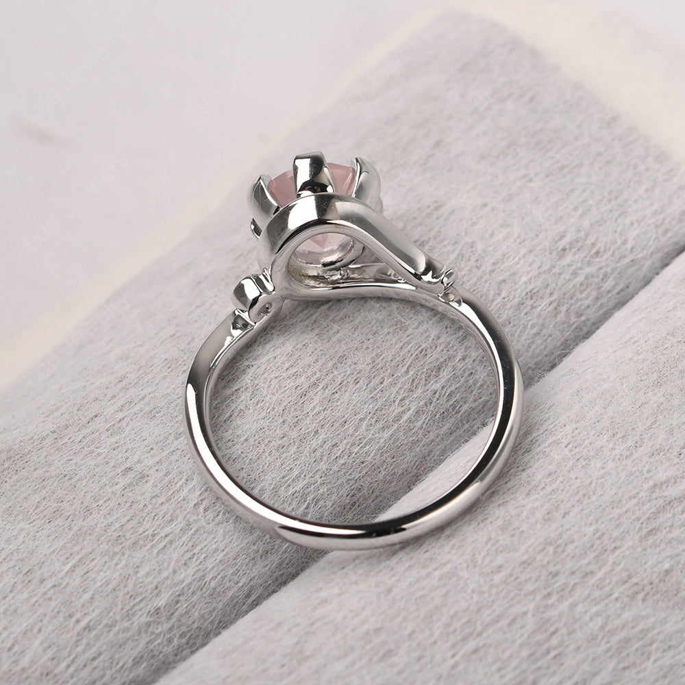 Non-traditional Rose Quartz Ring - LUO Jewelry