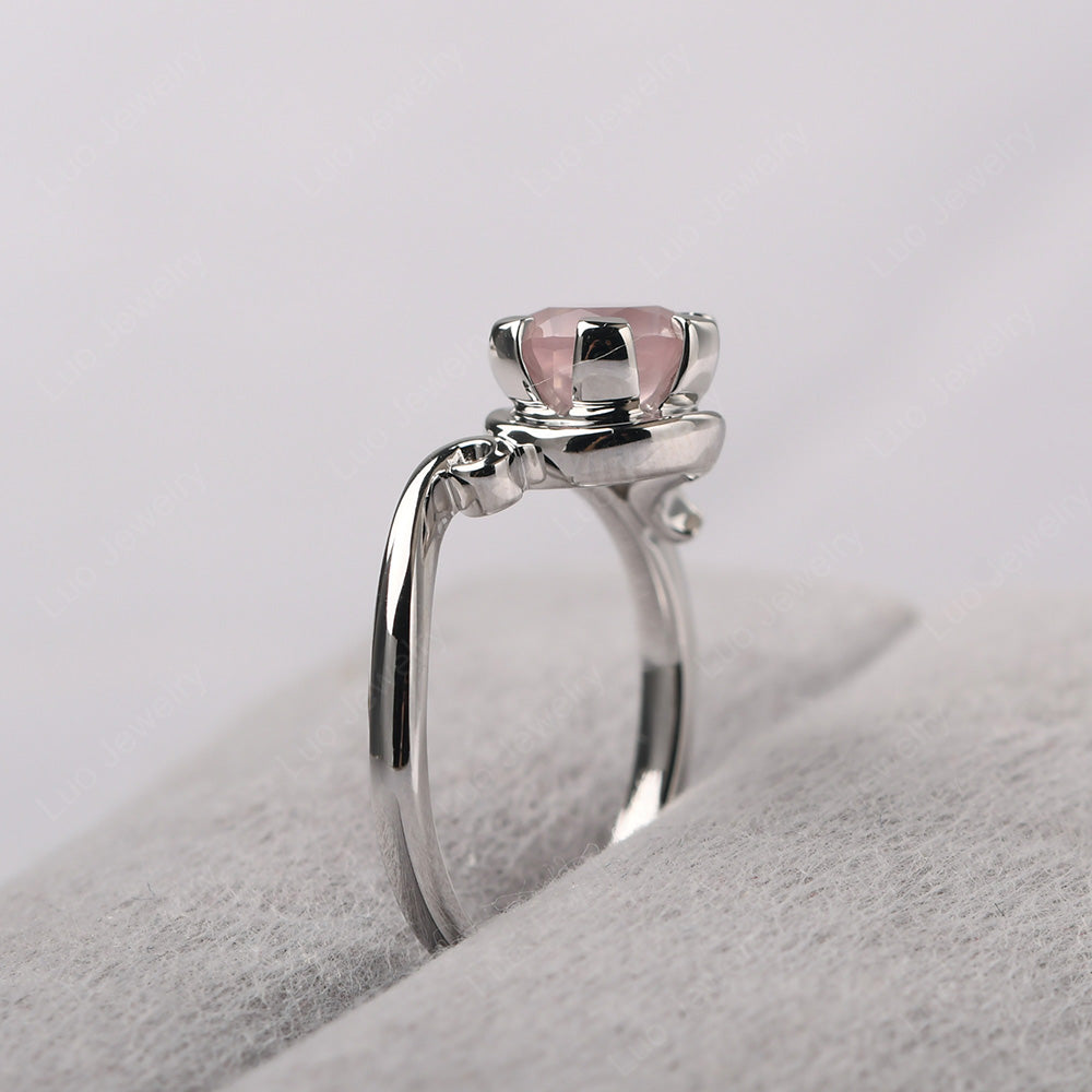 Non-traditional Rose Quartz Ring - LUO Jewelry