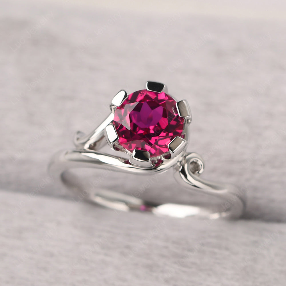 Non-traditional Ruby Ring - LUO Jewelry