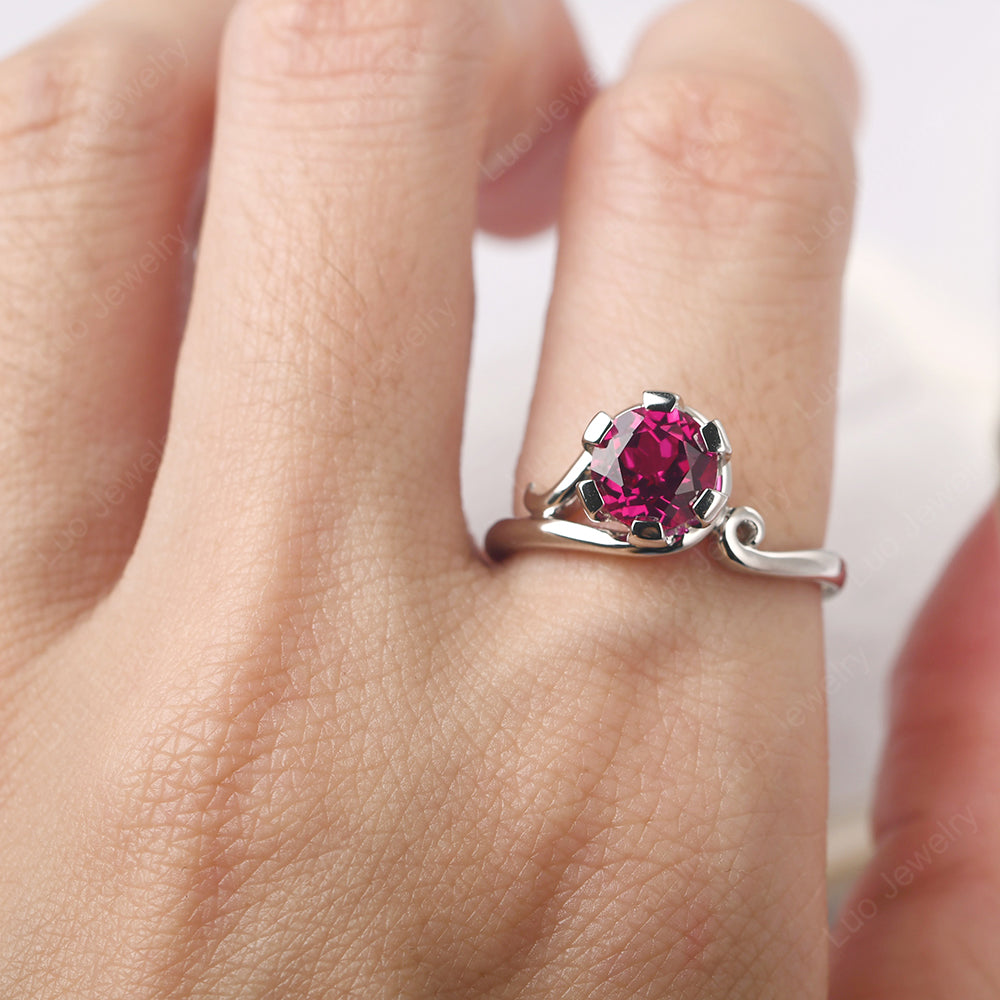 Non-traditional Ruby Ring - LUO Jewelry