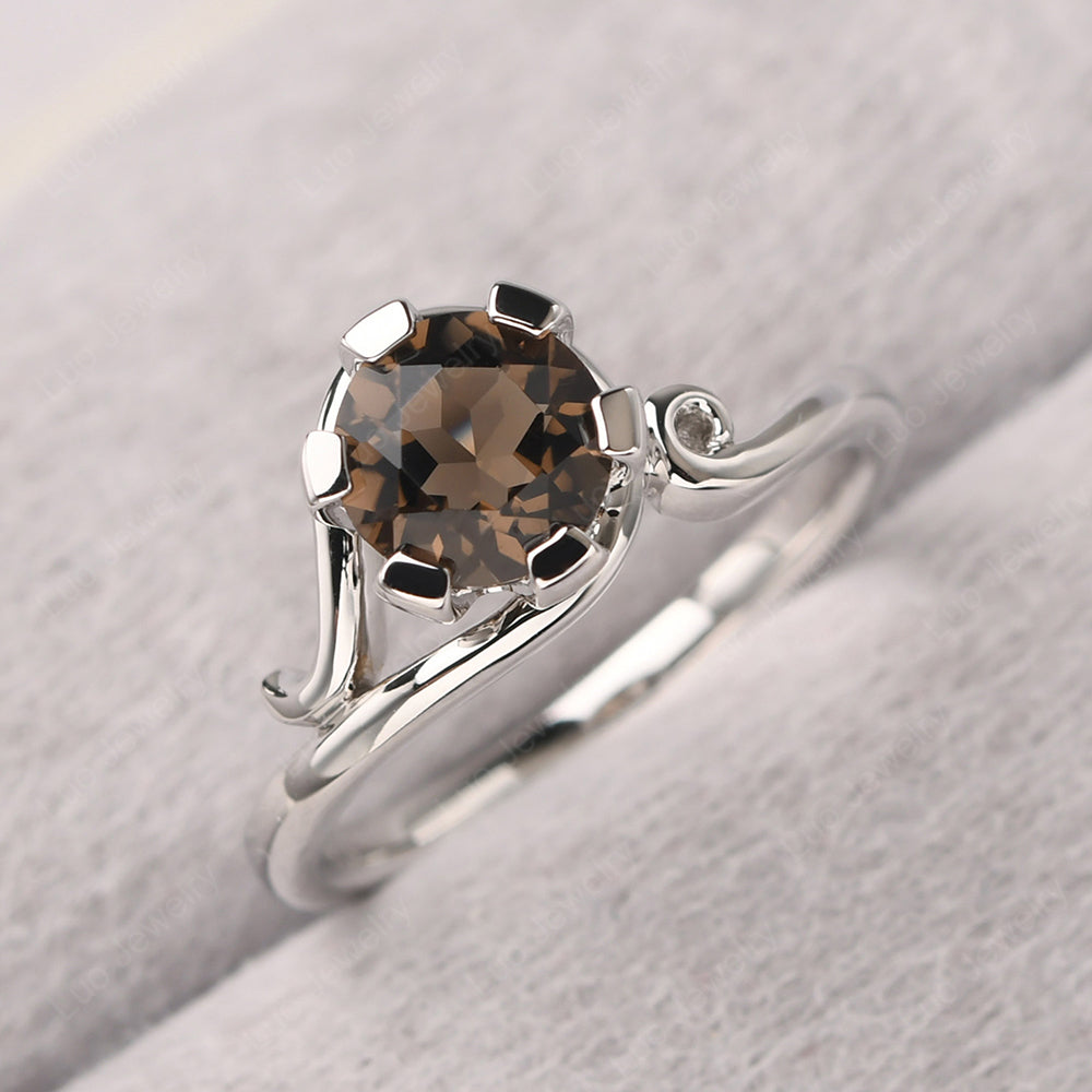 Non-traditional Smoky Quartz  Ring - LUO Jewelry