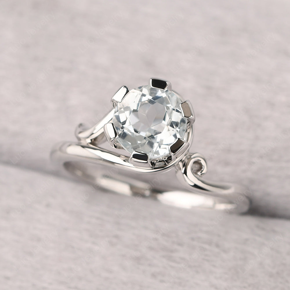 Non-traditional White Topaz Ring - LUO Jewelry