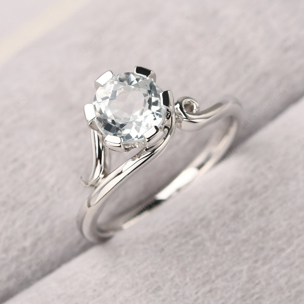 Non-traditional White Topaz Ring - LUO Jewelry