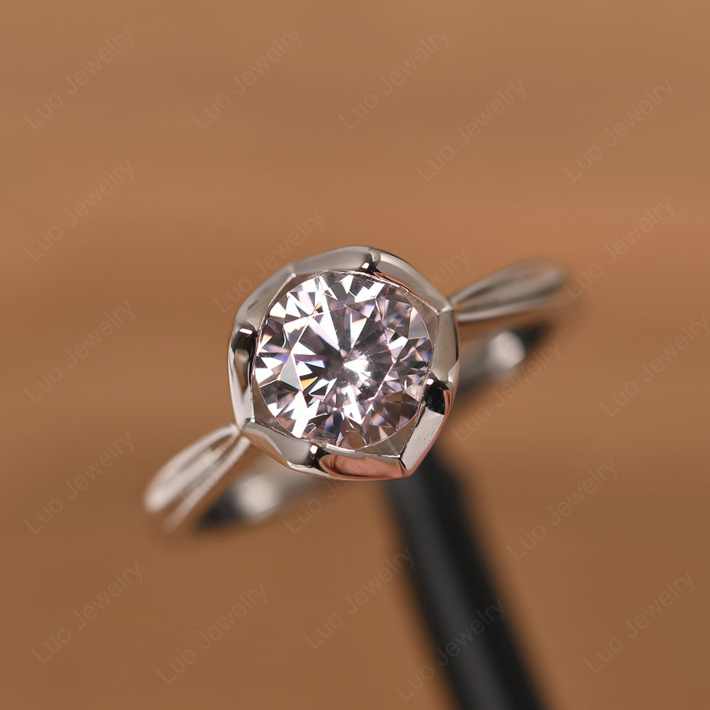 Round Cubic Zirconia Solitaire Ring - LUO Jewelry