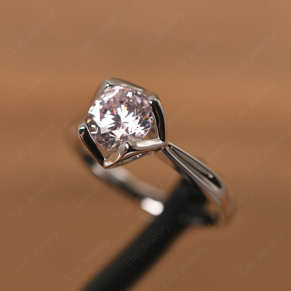 Round Cubic Zirconia Solitaire Ring - LUO Jewelry