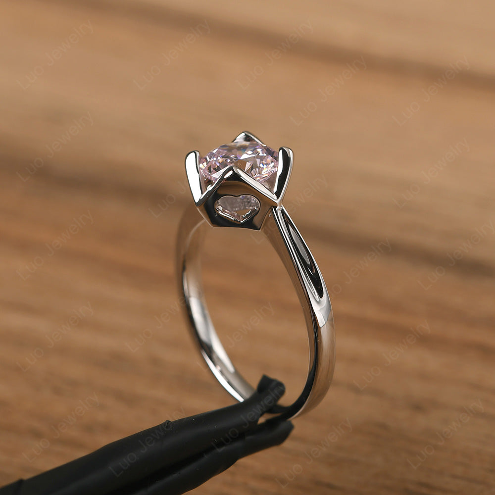 Round Cubic Zirconia Solitaire Ring - LUO Jewelry