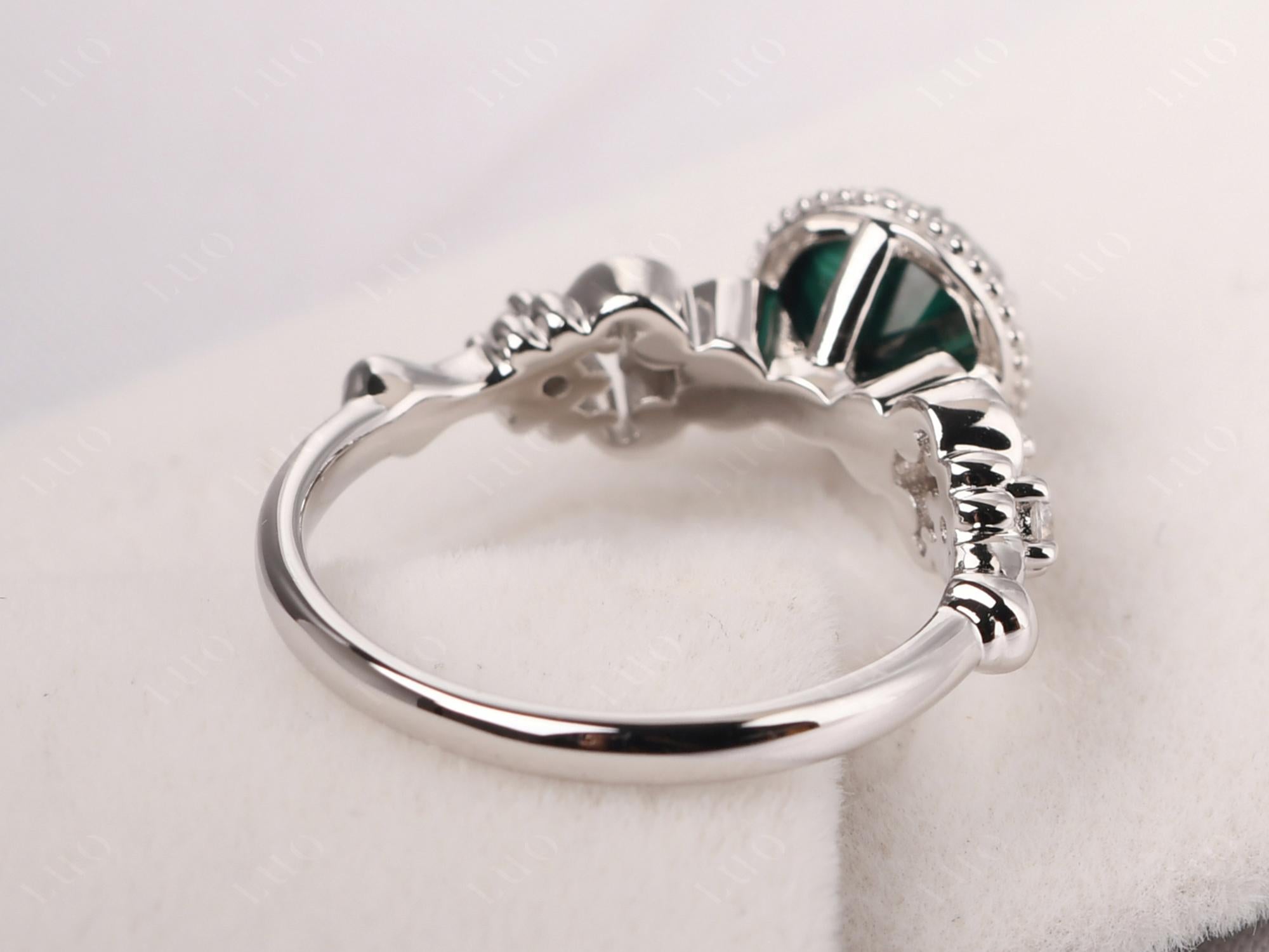 Art Deco Vintage Inspired Malachite Ring - LUO Jewelry