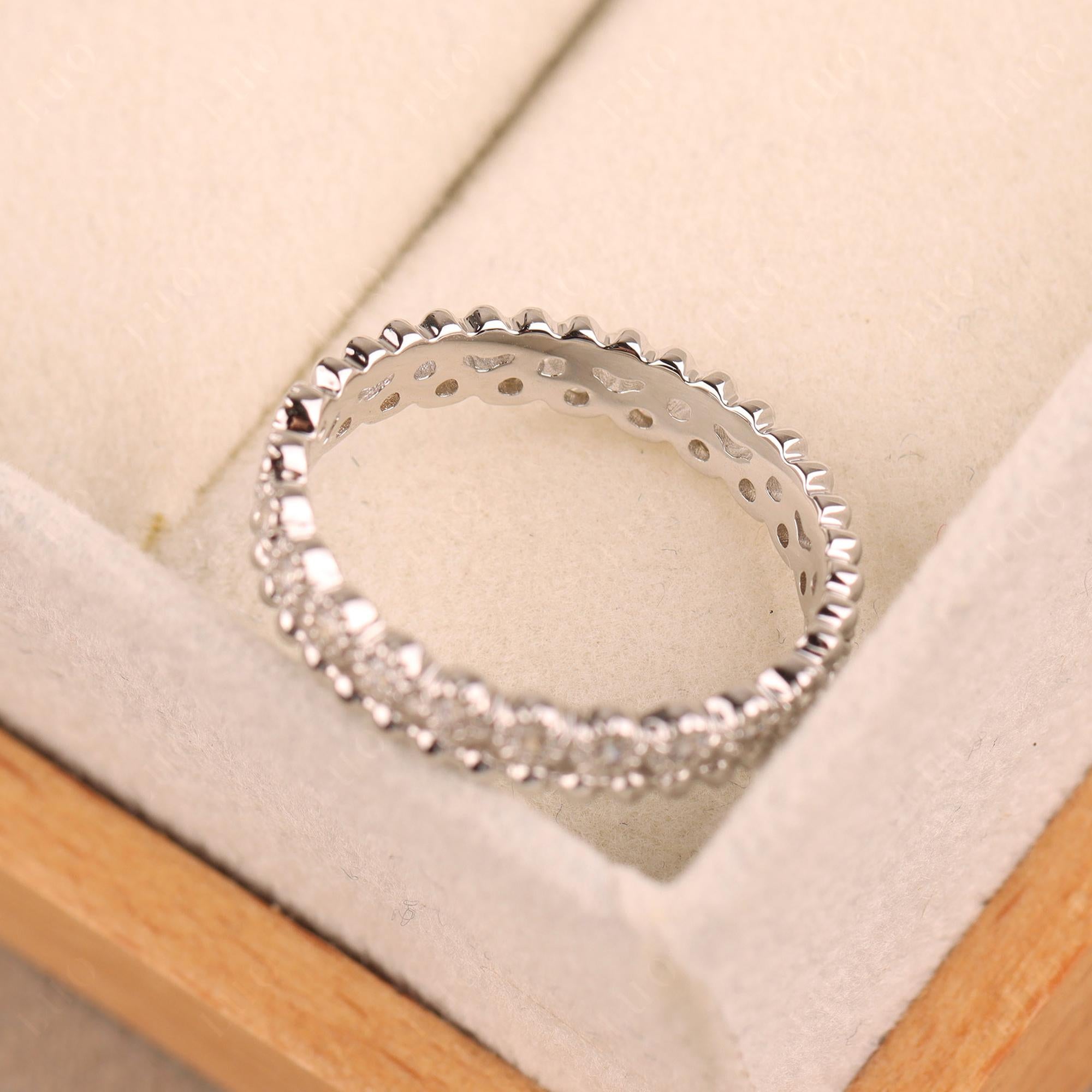 Vintage Inspired Cubic Zirconia Eternity Ring - LUO Jewelry