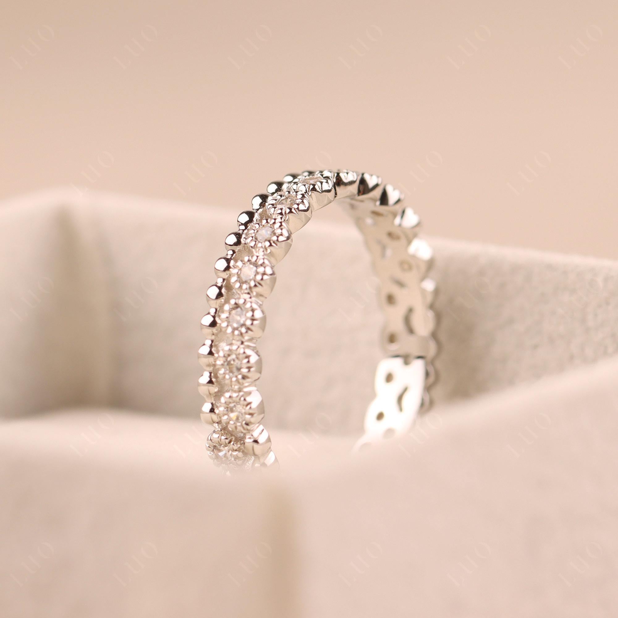 Vintage Inspired Cubic Zirconia Eternity Ring - LUO Jewelry