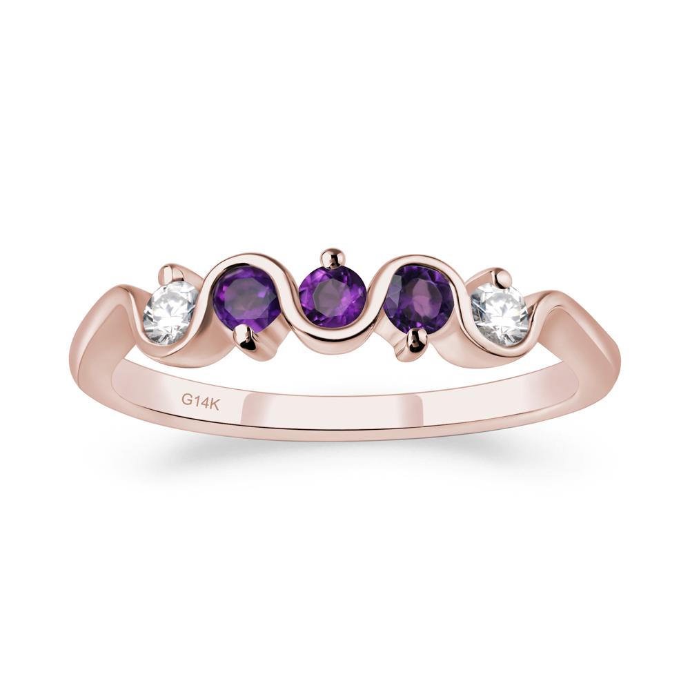 Amethyst Band Ring - LUO Jewelry #metal_14k rose gold